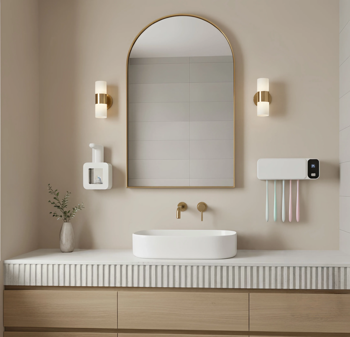 AuraGuard UV Wall Mount Toothbrush Holder