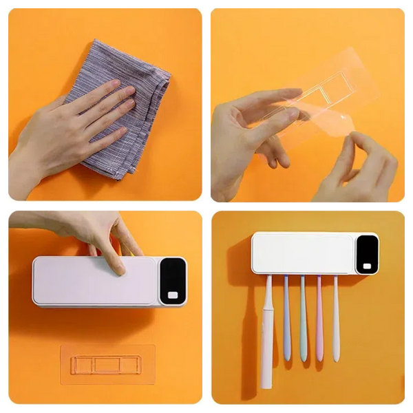 AuraGuard UV Wall Mount Toothbrush Holder Dimension