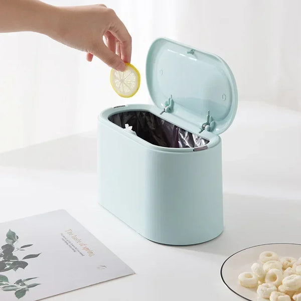 Green Nimbin Pop Up Desktop Bin open lid