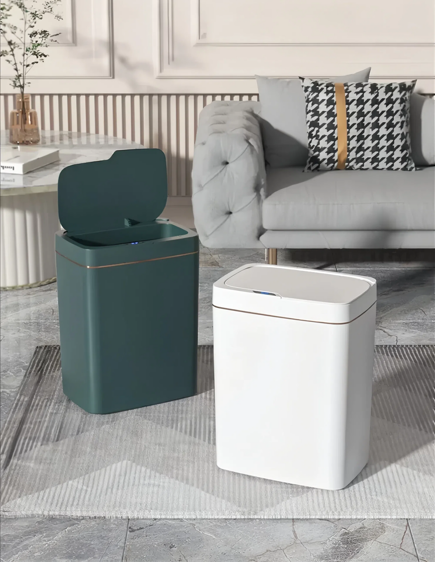 Hygio Smart Bin Green and White