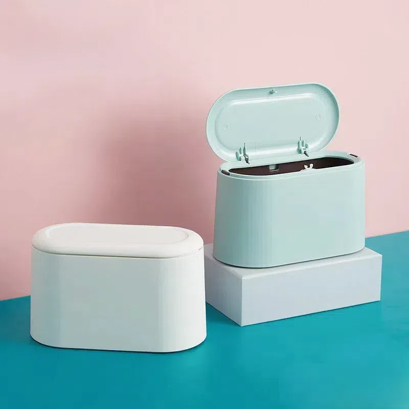 Nimbin Pop Up Desktop Bin White and Green