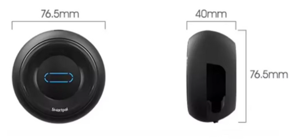 Smartpal Wall Mount UV Toothbrush Holder Dimension