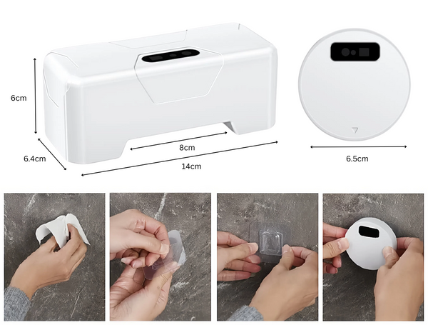 WaveSense Automatic Touchless Toilet Fluser Dimension