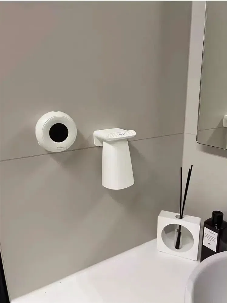 White Smartpal Wall Mount UV Toothbrush Holder with White Smartpal Magnetic Cup