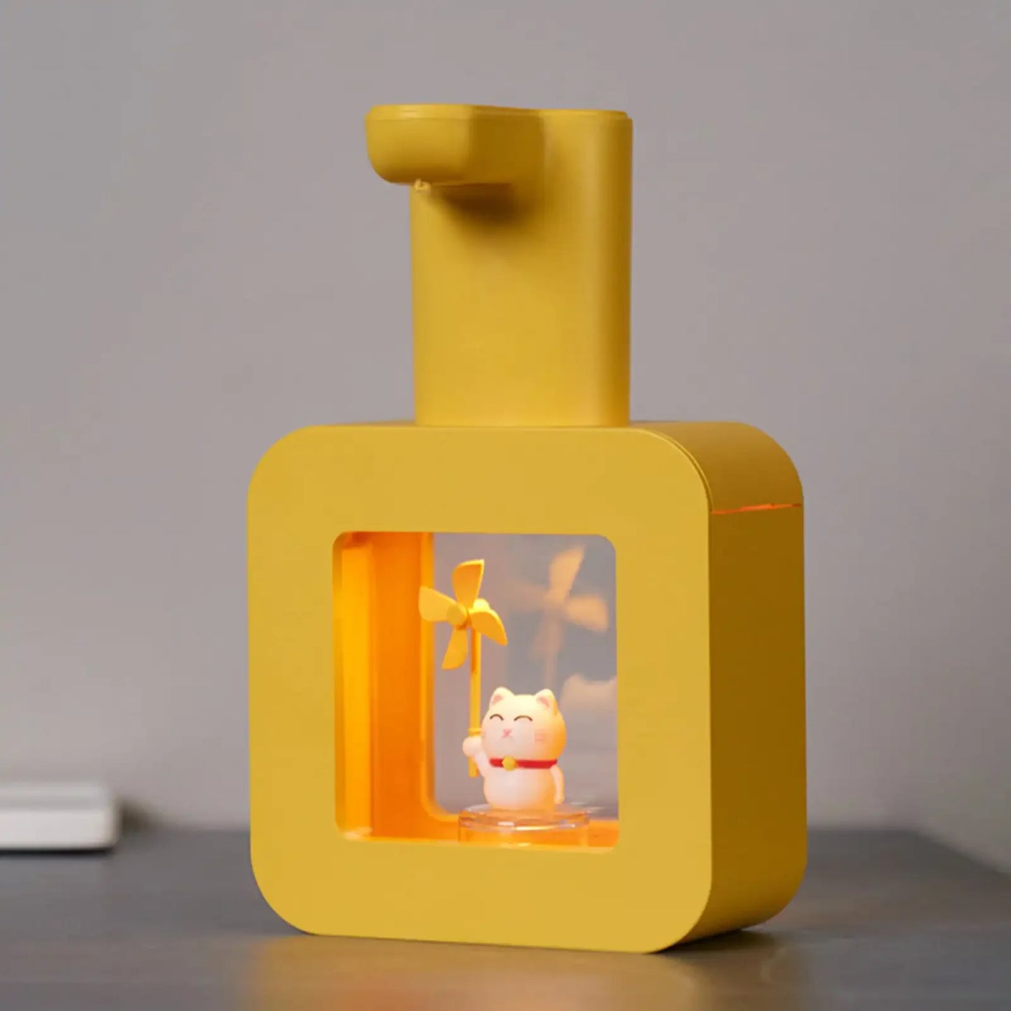 Yellow Cat Sudsie Automatic Foam Soap Dispenser light up