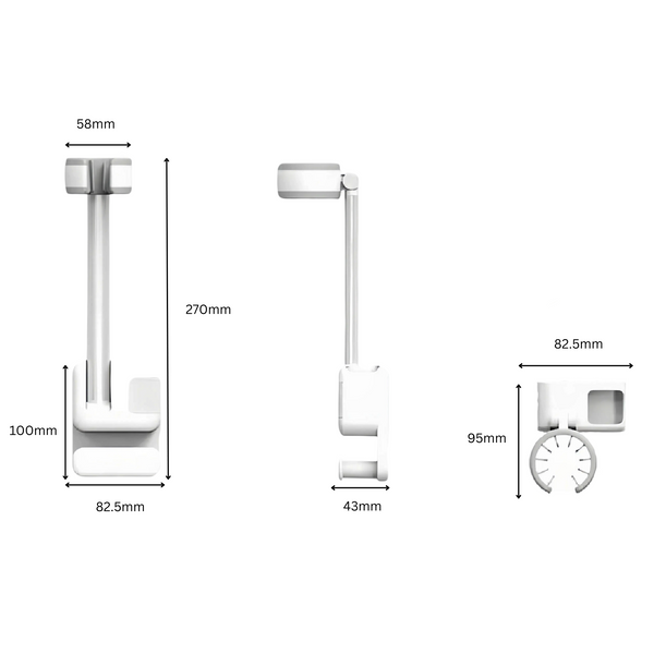 AuroHold Wall Hair Dryer Stand Dimensions