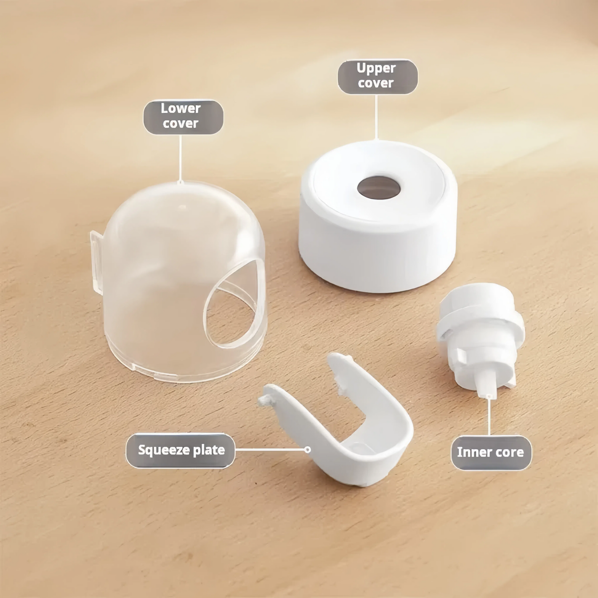 PurePress Wall Mount Toothpaste Dispenser parts